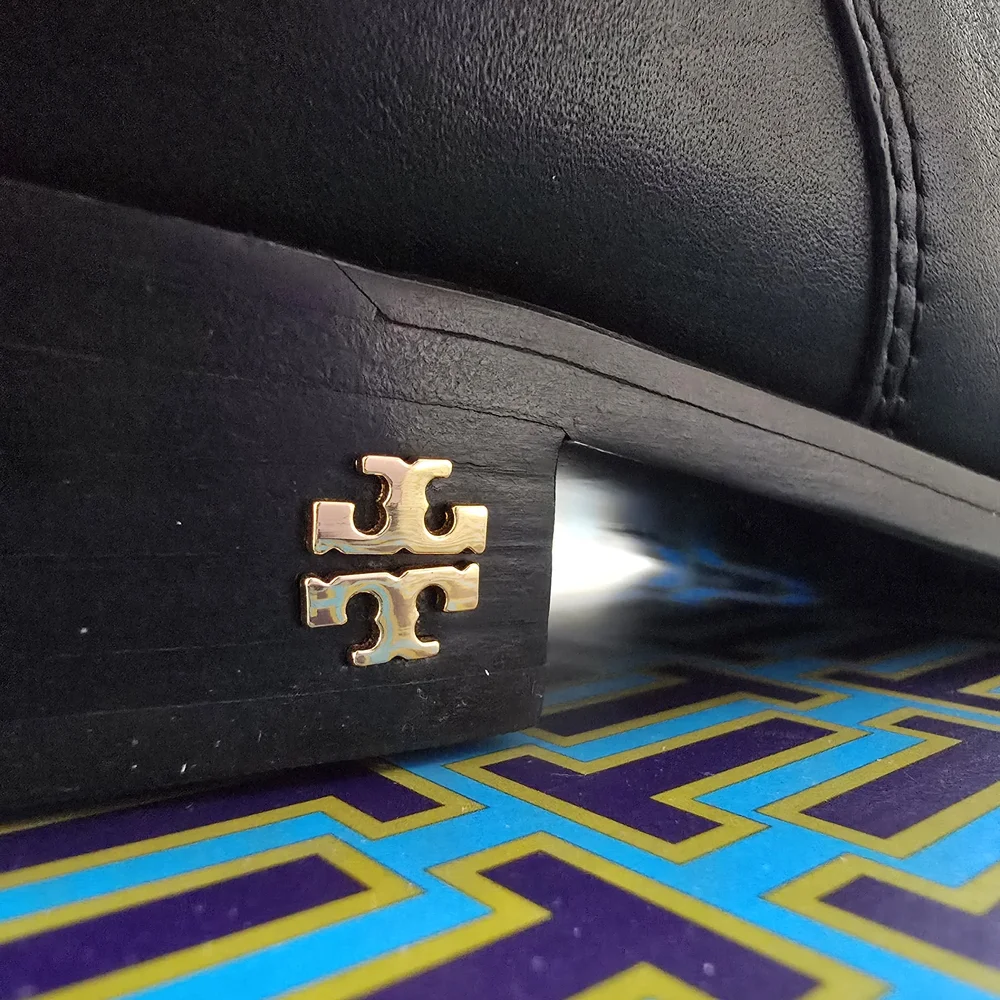 NIB Tory Burch Brooke Black Leather Knee-High Riding Boots